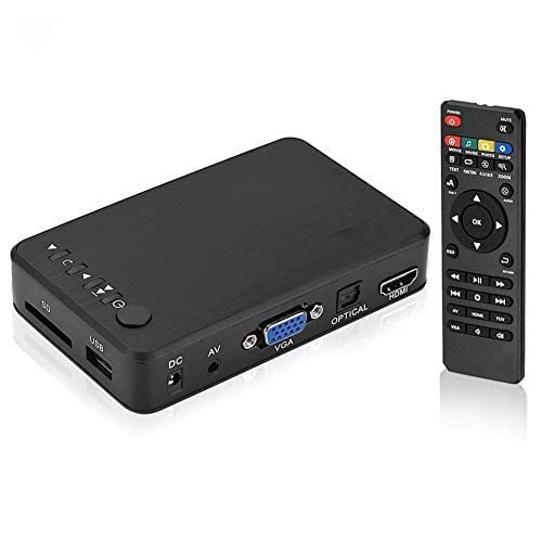 HDMI Multi Media Player, 1080P Full HD Digital Media Player Medienspieler mit Fernbedienung für RM R
