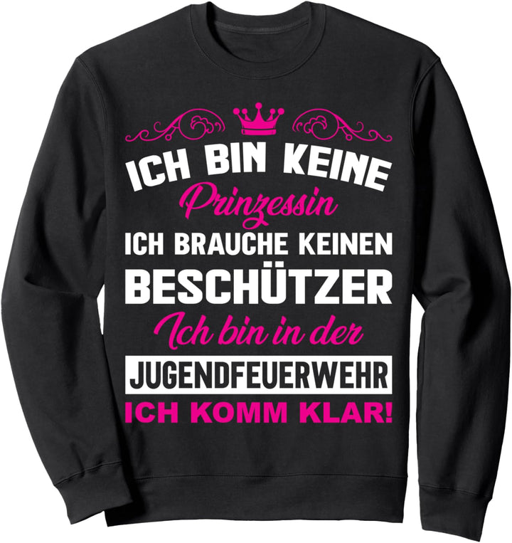 Feuerwehrfrau in bin in der Jugendfeuerwehr Jugend Feuerwehr Sweatshirt