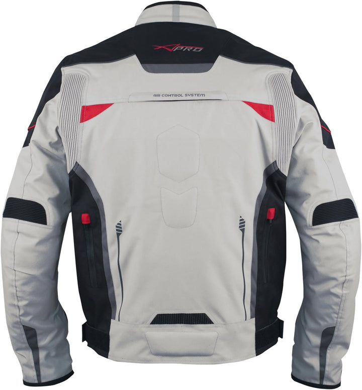 A-Pro Textil Motorrad Jacke Wasserdichte CE Protektoren Reflektirende Sport S Grau, S Grau