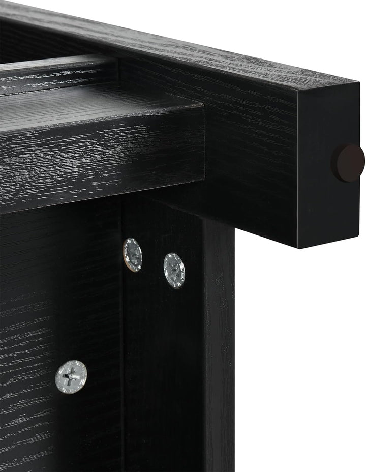 YITAHOME Couchtisch, Wohnzimmertisch, 2-stöckiger Dicker Holz Rechteckiger Couchtisch, X-Form Metal