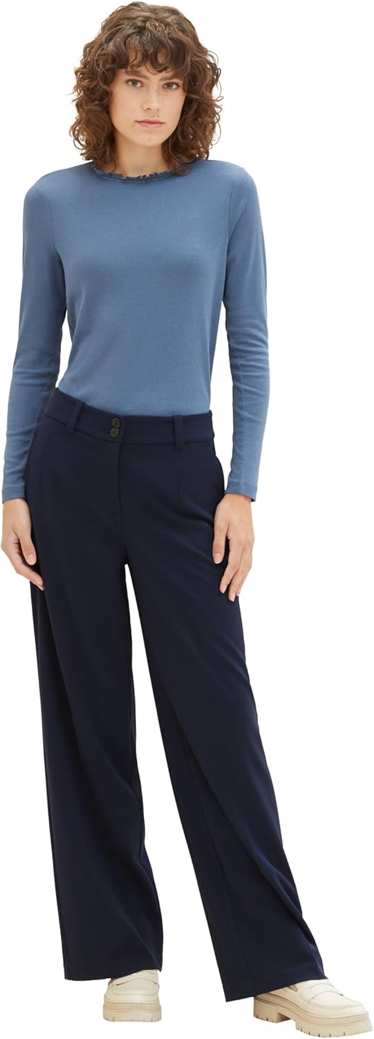 Tom Tailor Damen 1039095 Longsleeve T-Shirt (1er Pack) M 10904 - Stormy Sea Blue, M 10904 - Stormy S
