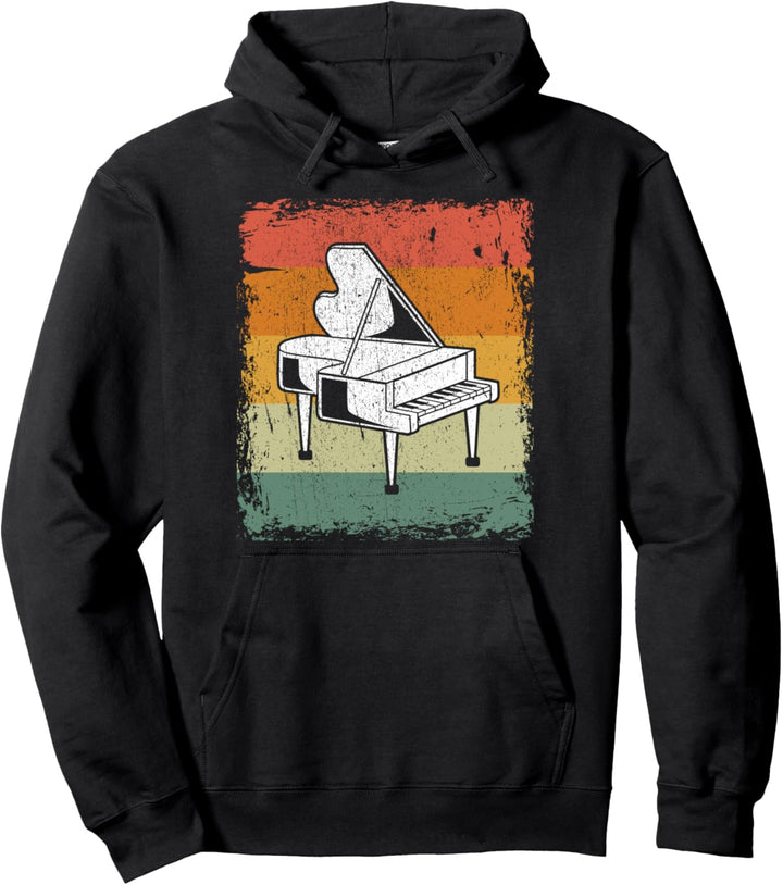 Retro Klavierspieler Geschenk Piano Musik Vintage Klavier Pullover Hoodie