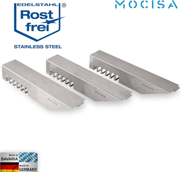 mocisa Universal Auflageleisten für Feuerplatte | Grillplatte | Plancha | Grösse einstellbar | Absta