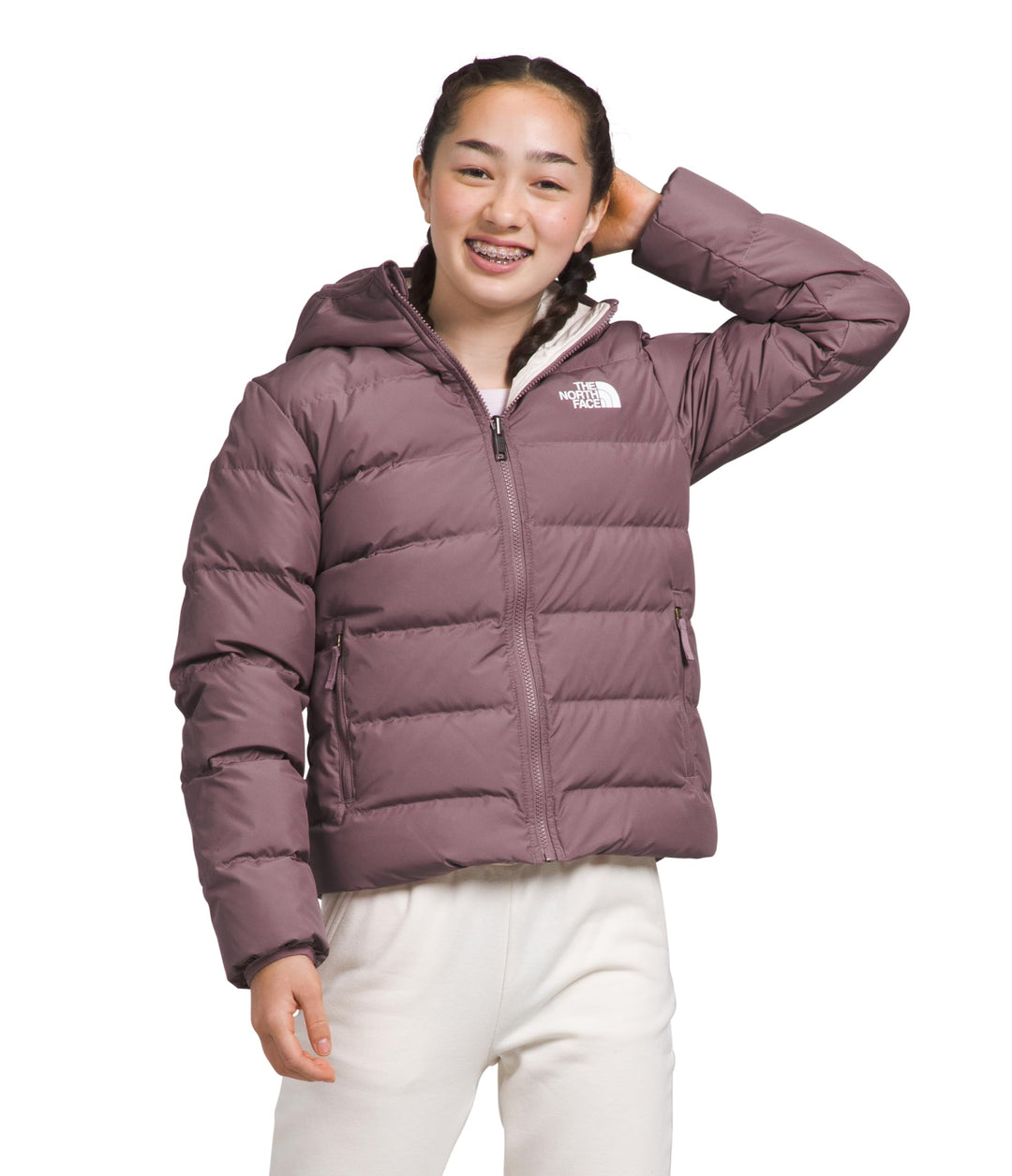THE NORTH FACE Unisex Kinder Reversible Jacke XXL Fawn Grey, XXL Fawn Grey