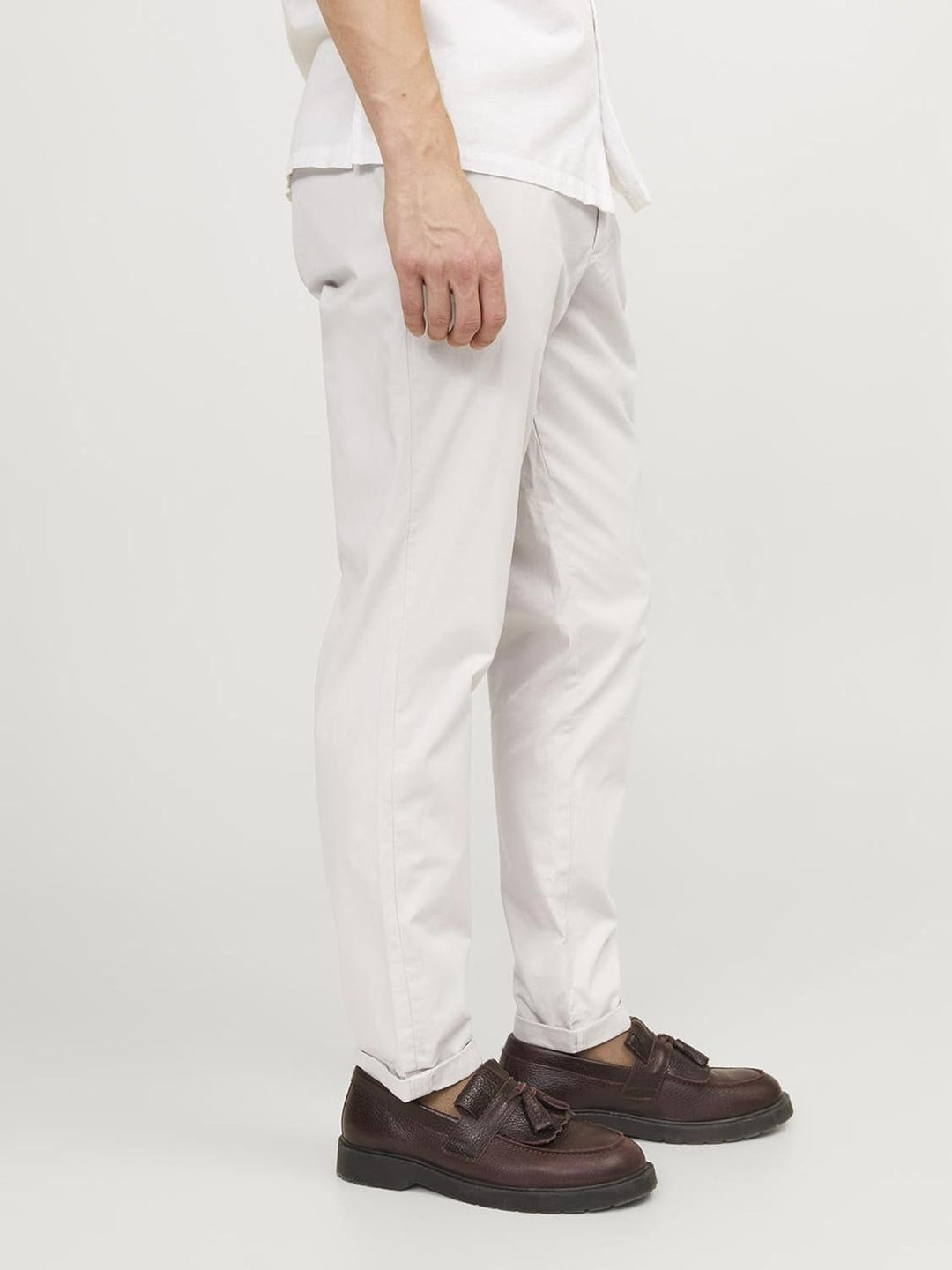 JACK&JONES Herren JPSTACE JJSUMMER Chino SN Hose, Moonbeam, 32W / 34L