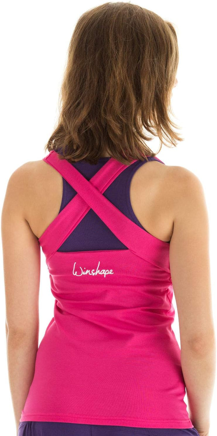 Winshape Damen Cross Back Top Modern L Rosa, Modern L Rosa