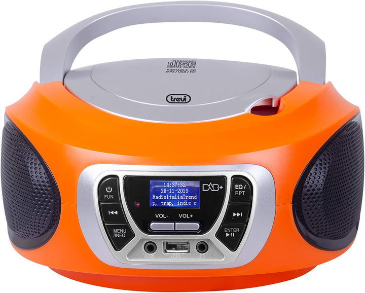 Trevi - Tragbares Stereo-CD-Boombox DAB/DAB+ Radio mit RDS und USB-Eingang mit direkter Wiedergabe v