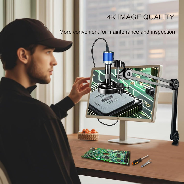 Digitales Mikroskop, 48 MP, 4K, 1080P, HDMI, Typ-C/USB, industrielle Videokamera für Mikroskope, Obj