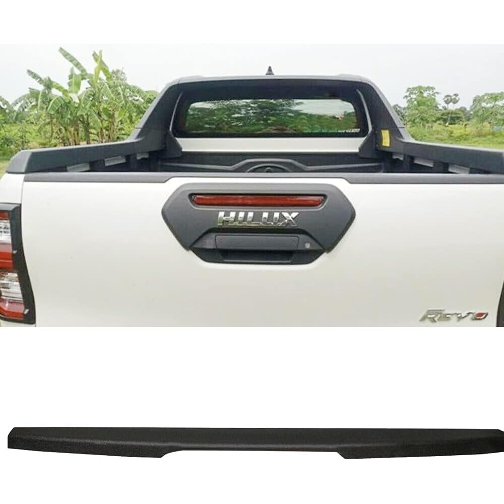 JHCHAN Ladekantenschutz Abdeckung für Toyota Hilux 2021-2023 Revo Pick up ABS Textur Schwarz Heckkla