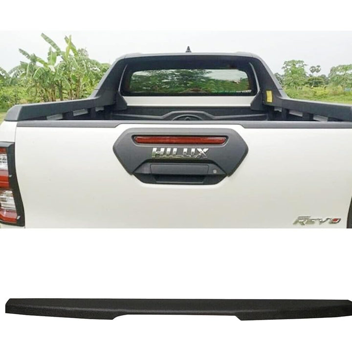 JHCHAN Ladekantenschutz Abdeckung für Toyota Hilux 2021-2023 Revo Pick up ABS Textur Schwarz Heckkla