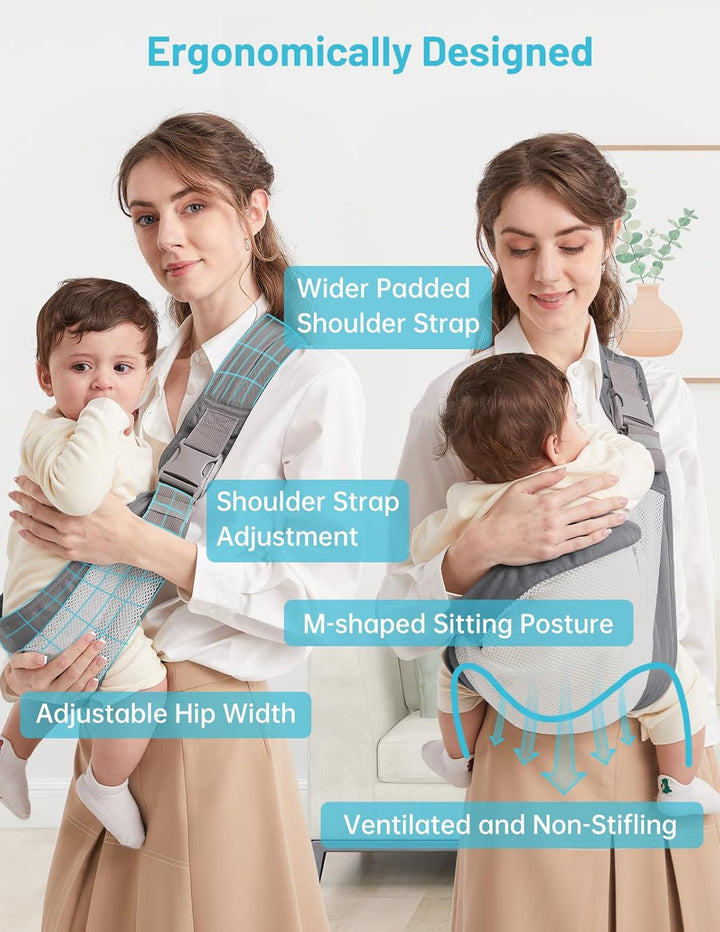 Tragetuch Baby, Mumgaroo Babytrage Neugeborene ab Geburt, On the Go Multifunktionale, für Babys von