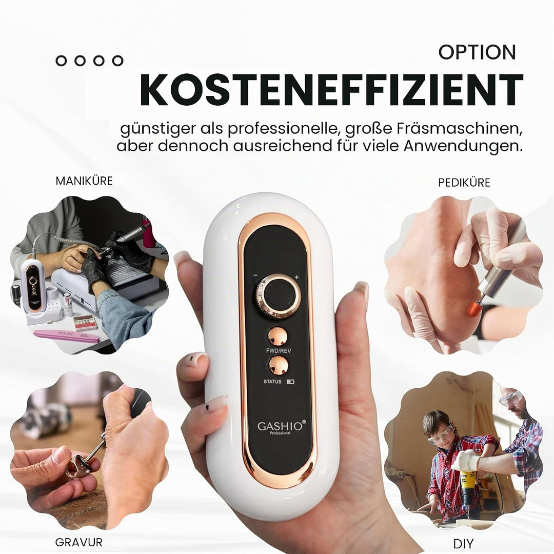 Nagelfräser Kabellos | Maniküre Pediküre Set Kabellos | Nail Drill 50W | Elektrische Nagelfeile | Na
