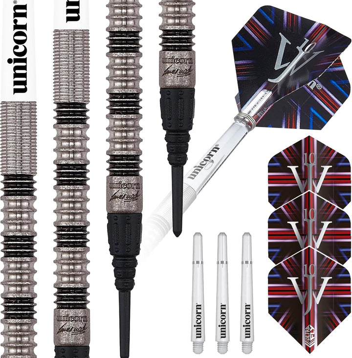 Unicorn Dart-Set mit weicher Spitze, James The Machine Wade, 70% Wolfram-Barrels, epische weiche Spi