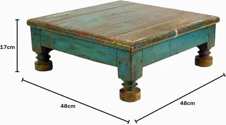 GURU SHOP Kleiner Tisch, Blumenbank, Kaffeetisch, Beistelltisch, Couchtisch - Modell 14, Mehrfarbig,