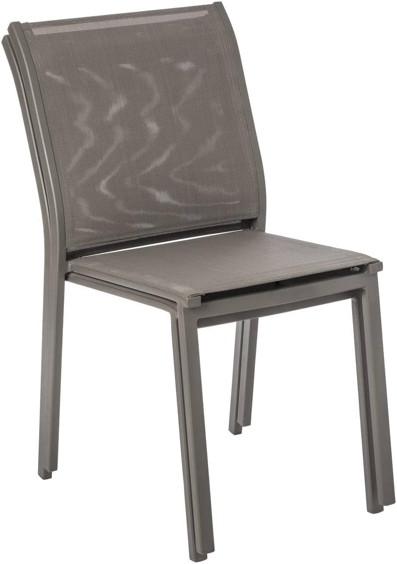 Hespéride Garten-stapelstuhl essentia wenge & Tonka epoxybehandeltes Aluminium