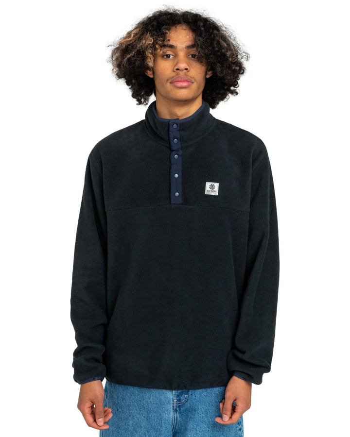 Element Abenaki - Fleece mit Druckknöpfen für Männer ELYJK00155, Flint Black