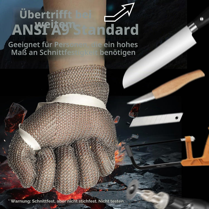 Schwer kettenhandschuh metzger Schnittschutzhandschuhe schnittfeste edelstahl handschuh für Lebensmi