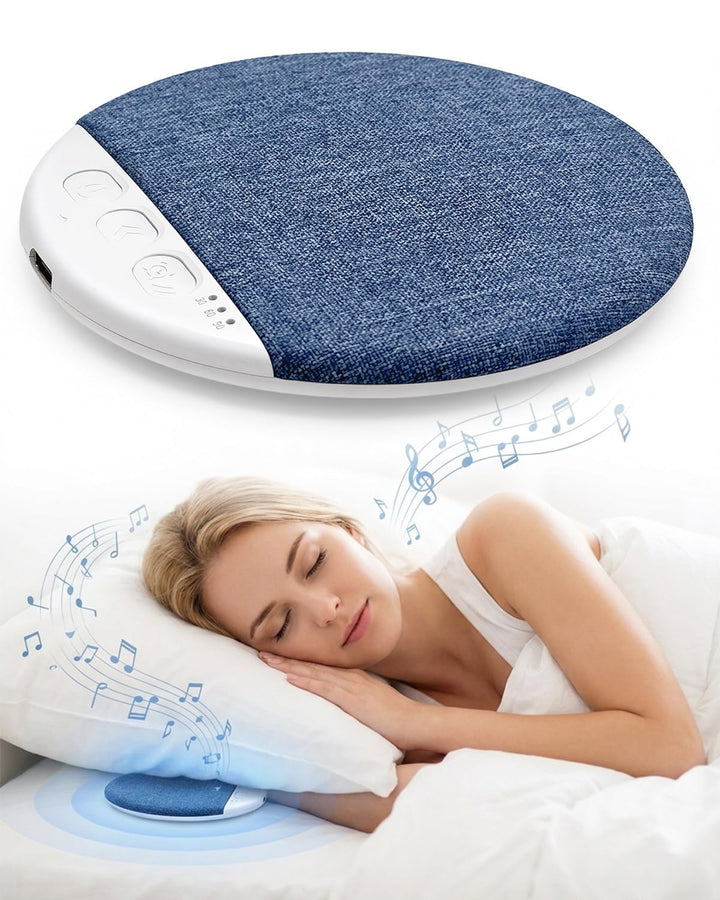 Kissenlautsprecher Bluetooth, Tragbarer Kopfkissen Lautsprecher mit BT 5.4, Weissem Rauschen & Timer