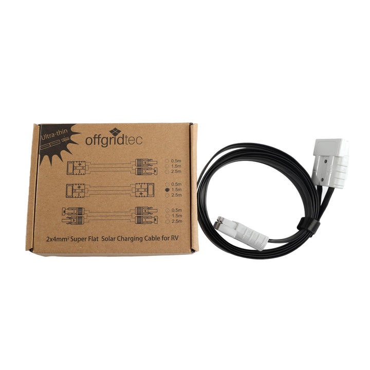 Offgridtec Anderson-zu-Anderson Flachkabel 4 mm², Superflaches Verbindungskabel mit hochwertigen And