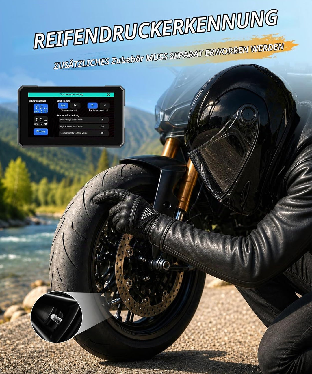 Motorrad Carplay Screen, 6 Zoll HD Touchscreen Bildschirm Autoradio für Motorrad, IP68 Wasserdicht m