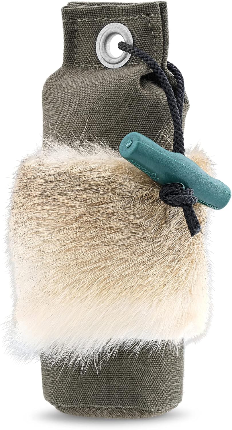 Firedog Dummy mit echtem Kaninchenfell - Robustes Wild-Apportel mit 250g Gewicht (auch für Welpen ge