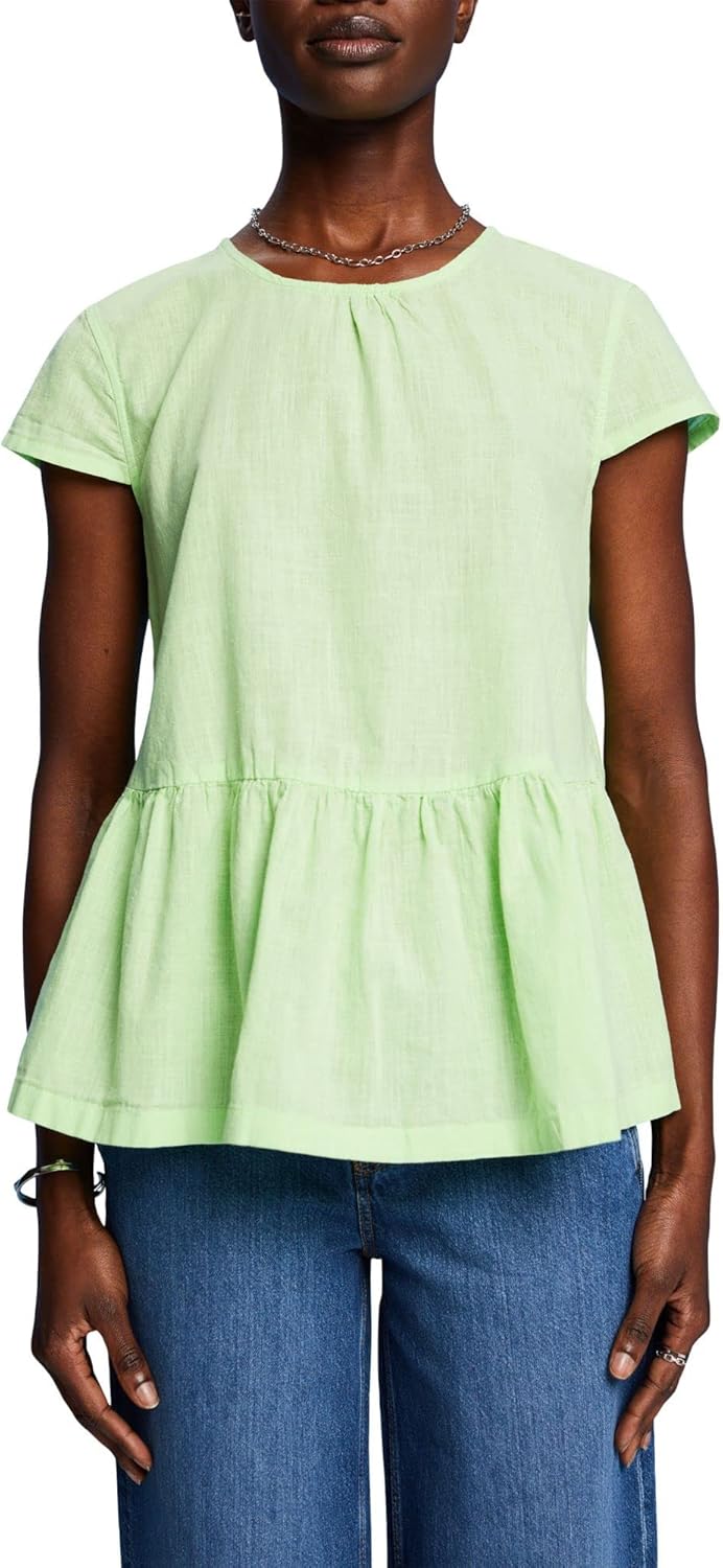 ESPRIT Damen 033ee1f307 Bluse L 320/Citrus Green, L 320/Citrus Green