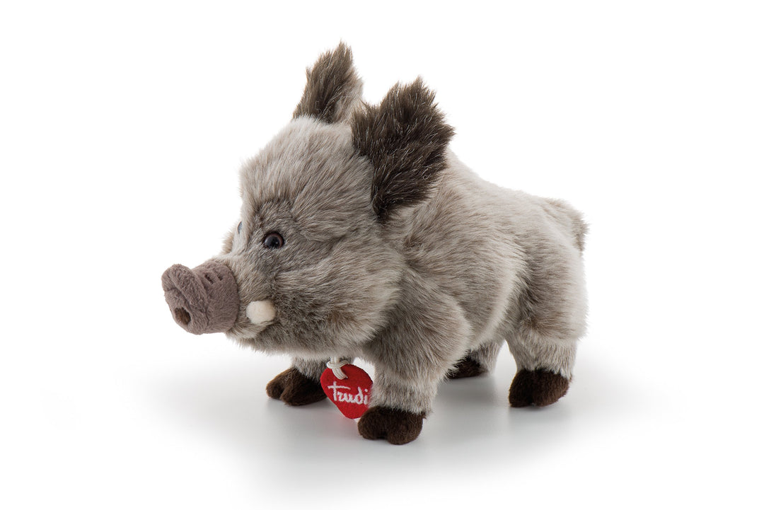 trudi 24847 Animal Klassik Plüschtier Wildschwein Levante ca. 19 cm, Grösse S, hochwertiges Stofftie