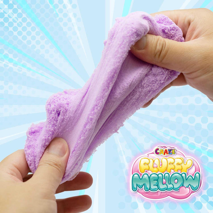 Craze Fluffy Mellow 12er Set - Knetmasse im Zipbeutel, 12x 25g luftige weiche Kinderknete mit Aroma,