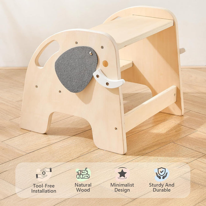 Promise Babe Tritthocker für Kinder Holz Lernturm Montessori Für Kinder Tritthocker 2 Stufen Baby Kl