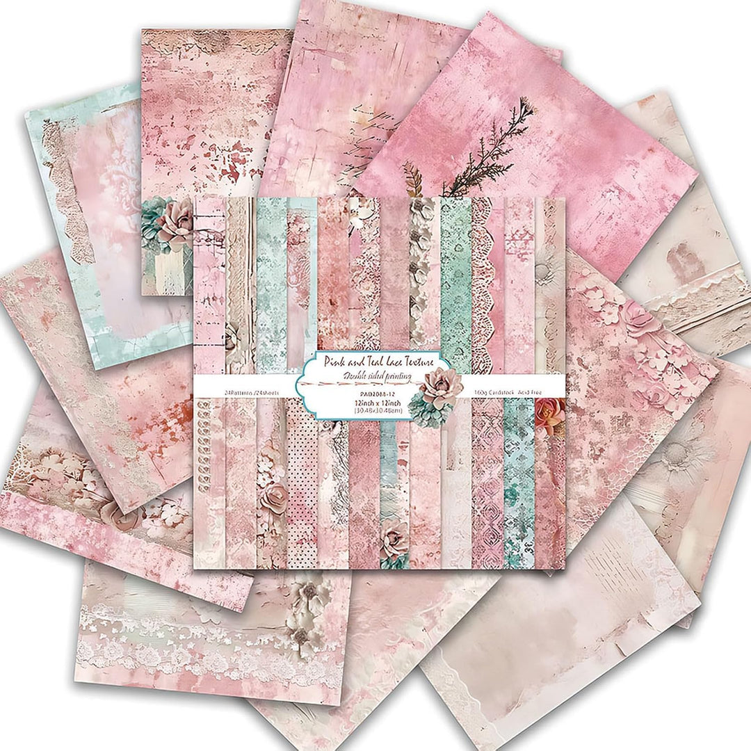 48 Stück Designpapier Block mit Muster Doppelseitiges Scrapbook Papier Decoupage Papier Hintergrundp