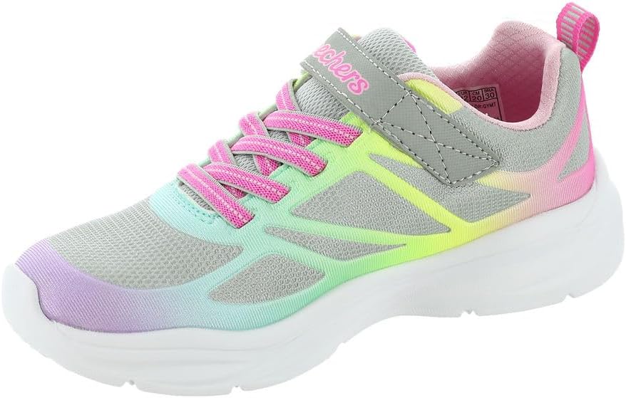 Skechers Mädchen Power Jams Sneaker 27 EU Gray Mesh Multi Trim, 27 EU Gray Mesh Multi Trim