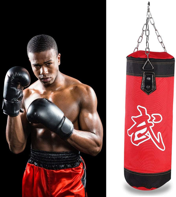 BORDSTRACT Boxsack zum Aufhängen für Zuhause, 60 cm Trainings-Boxsack für Erwachsene und Kinder, Ung