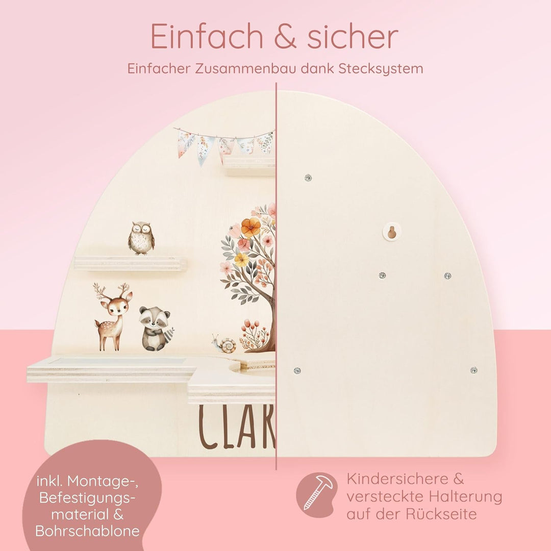 Bärenfreunde personalisiertes Tonie Regal für Kinderzimmer - Magnetisches Toniebox Regal für Toniebo