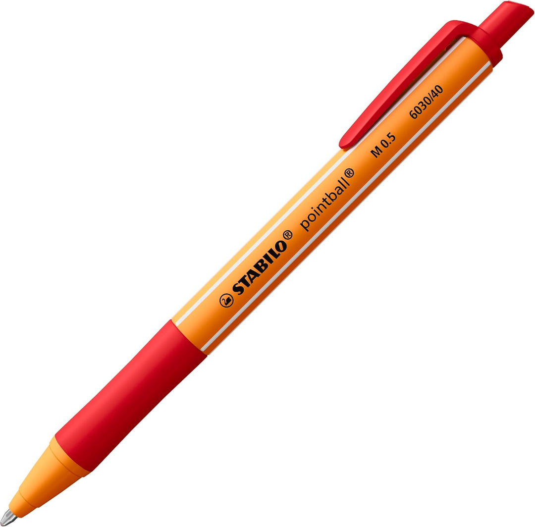 Druck-Kugelschreiber - STABILO pointball - 10er Pack - rot, rot