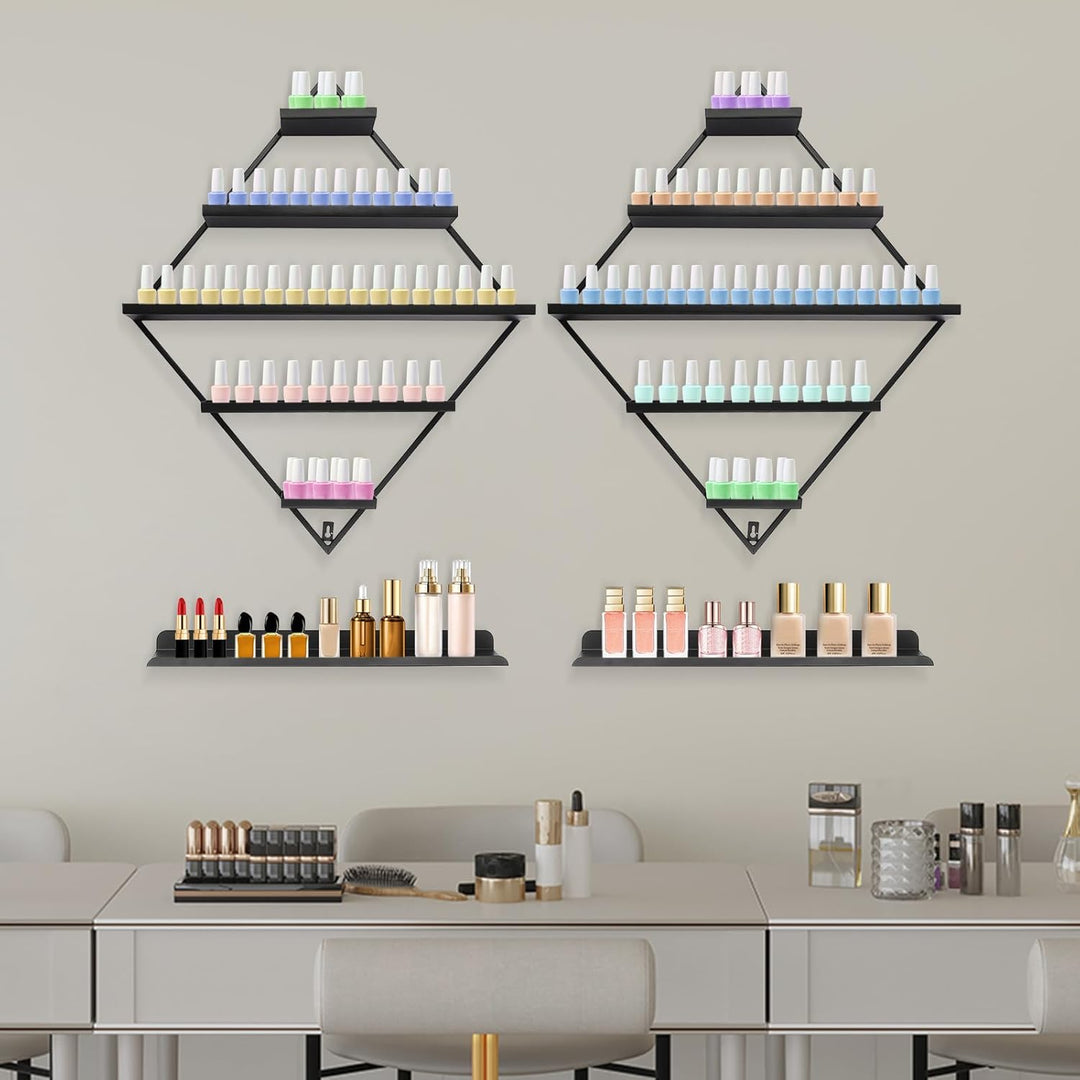 5 Ebenen Rhombus Nagellack Organizer Regal Display, Nagellack Regal, Wandregal Nagellackständer, Met