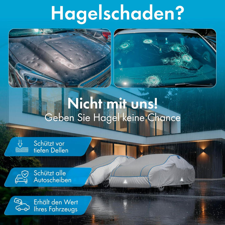 WALSER Hagelschutz Abdeckplane Auto, Hagelschutzplane Auto, Wasserabweisende Autoabdeckung, Outdoor