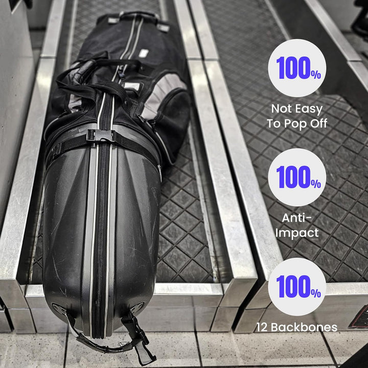 LOVMEAD Golf Travelcover, Golf Protector Travel Covers Support System Backbone-Reiseabdeckung aus Al