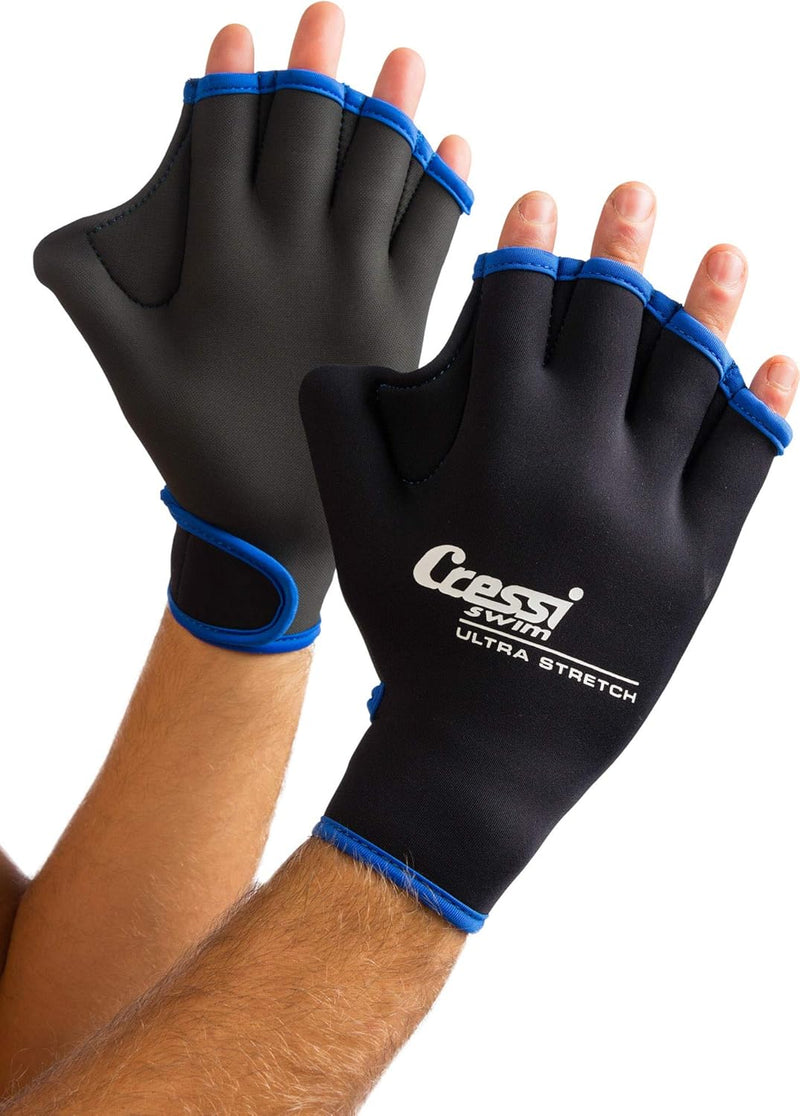 Cressi Unisex Erwachsene Swim Gloves Schwimmhandschuhe S Blau, S Blau