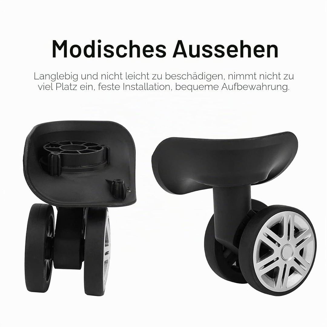 Gepäckkoffer-Räder Ersatz,Universalrad 1 Paar,Zweireihige Räder mit Stummschaltung,Verschleissfeste