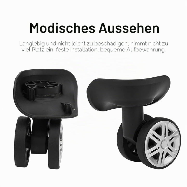 Gepäckkoffer-Räder Ersatz,Universalrad 1 Paar,Zweireihige Räder mit Stummschaltung,Verschleissfeste