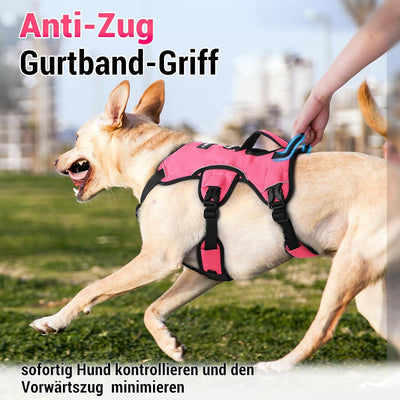 rabbitgoo Ausbruchsicheres Hundegeschirr Mittelgrosse Hunde mit Griff, Anti Zug Sicherheitsgeschirr