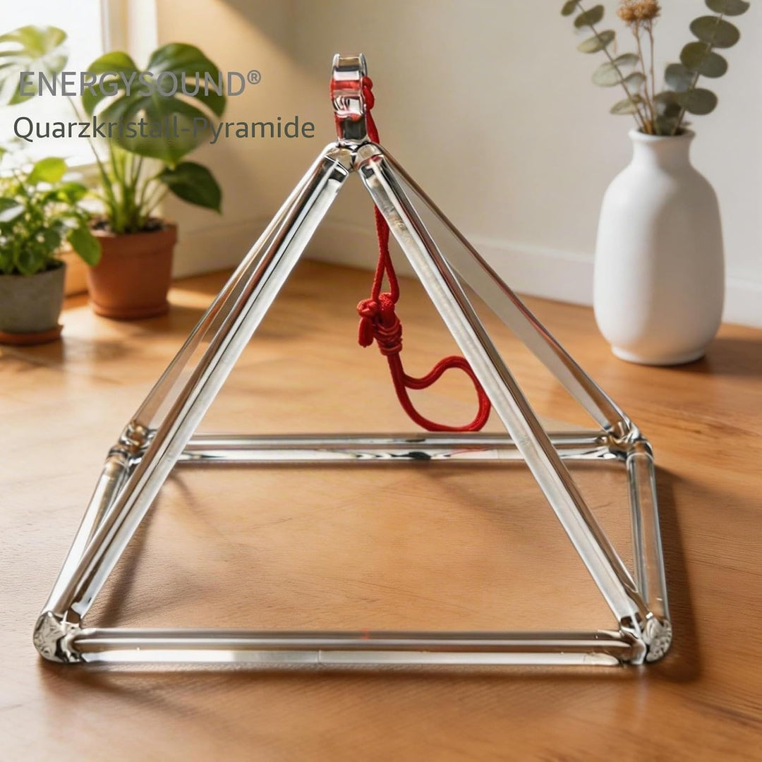 ENERGYSOUND Klangpyramide aus Quarzkristall, 10,2 cm, Klangschale für Heilung und Yoga, Meditation 4