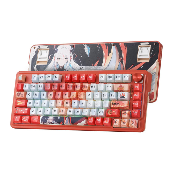 Redragon K673 PRO SE 75% 81 Tasten Kabellose Gasket RGB-Gaming-Tastatur, 3-Modus-Anime-mechanische T
