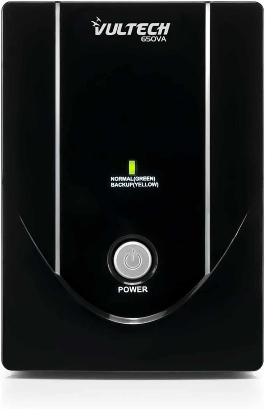 VulTech UPS650VA-LITE Kontinuitätsgruppe Offline, Schwarz Lite USV-Serie 650 VA | 360 Watt, Lite USV