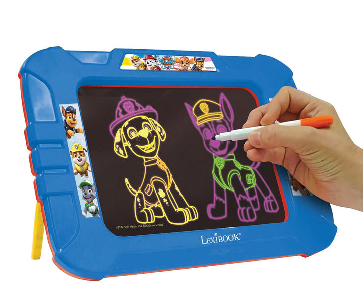 Lexibook Elektronisches Neon-Zeichenbrett Paw Patrol Helfer auf Vier Pfoten, für Kinder, künstlerisc