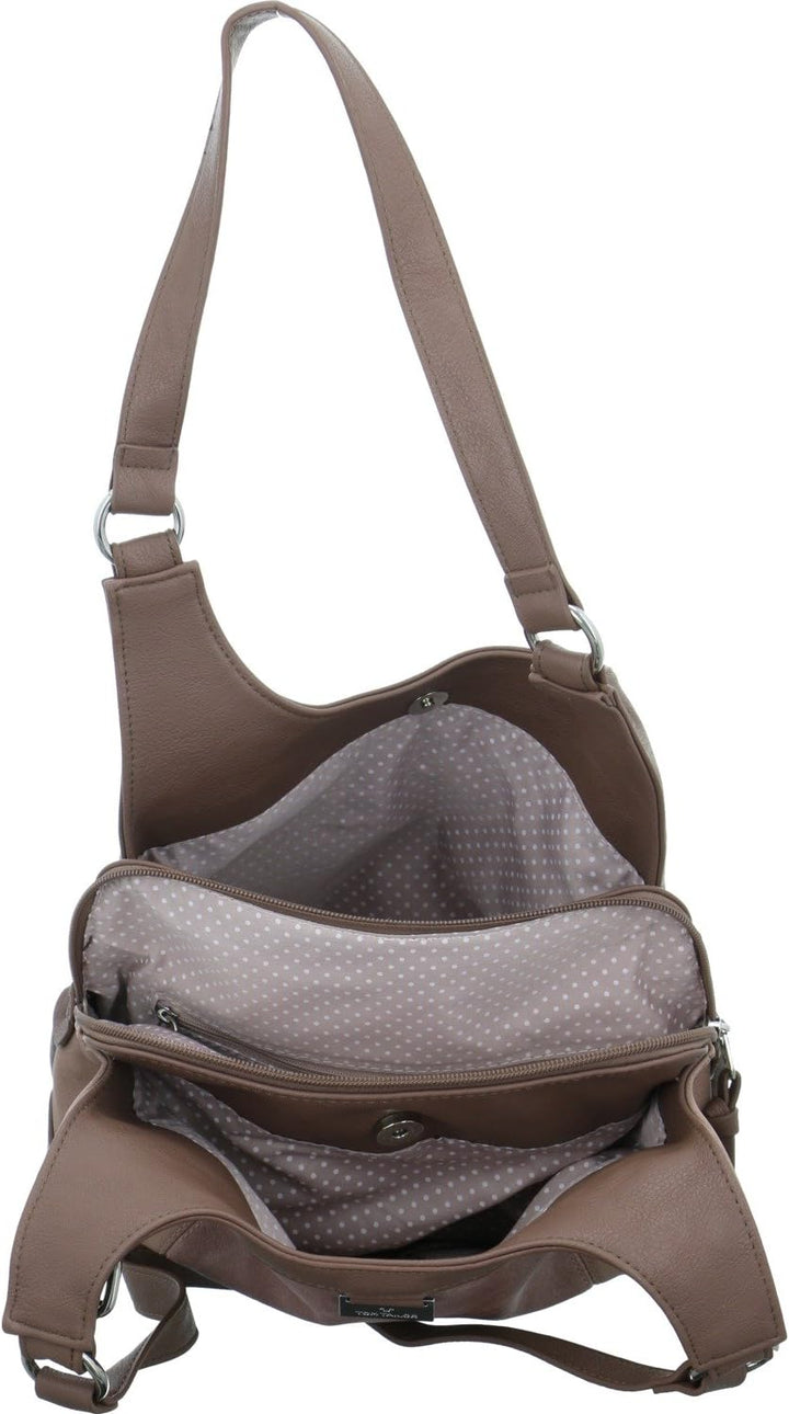 TOM TAILOR bags Juna Damen Shopper Umhängetasche Reissverschluss Klein 31 x 14 x 29 Rose, 31 x 14 x