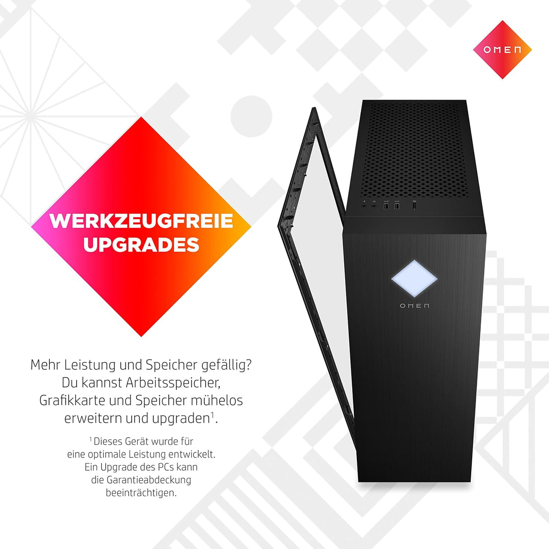 HP OMEN 25L Gaming Desktop, Intel Core i7-14700F, 16 GB DDR5 RAM, 1 TB SSD, NVIDIA GeForce RTX 4070
