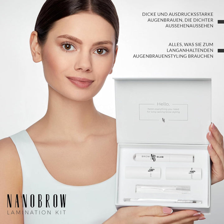 Augenbrauen Laminierung Set Nanobrow Lamination Kit - Professionelle Augenbrauenlaminierung Set zu H