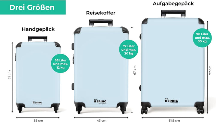 Koffer XL Gross 77x51.5x28 cm Reisekoffer mit Rollen Leicht Trolley grosser Hartschalenkoffer Rollko