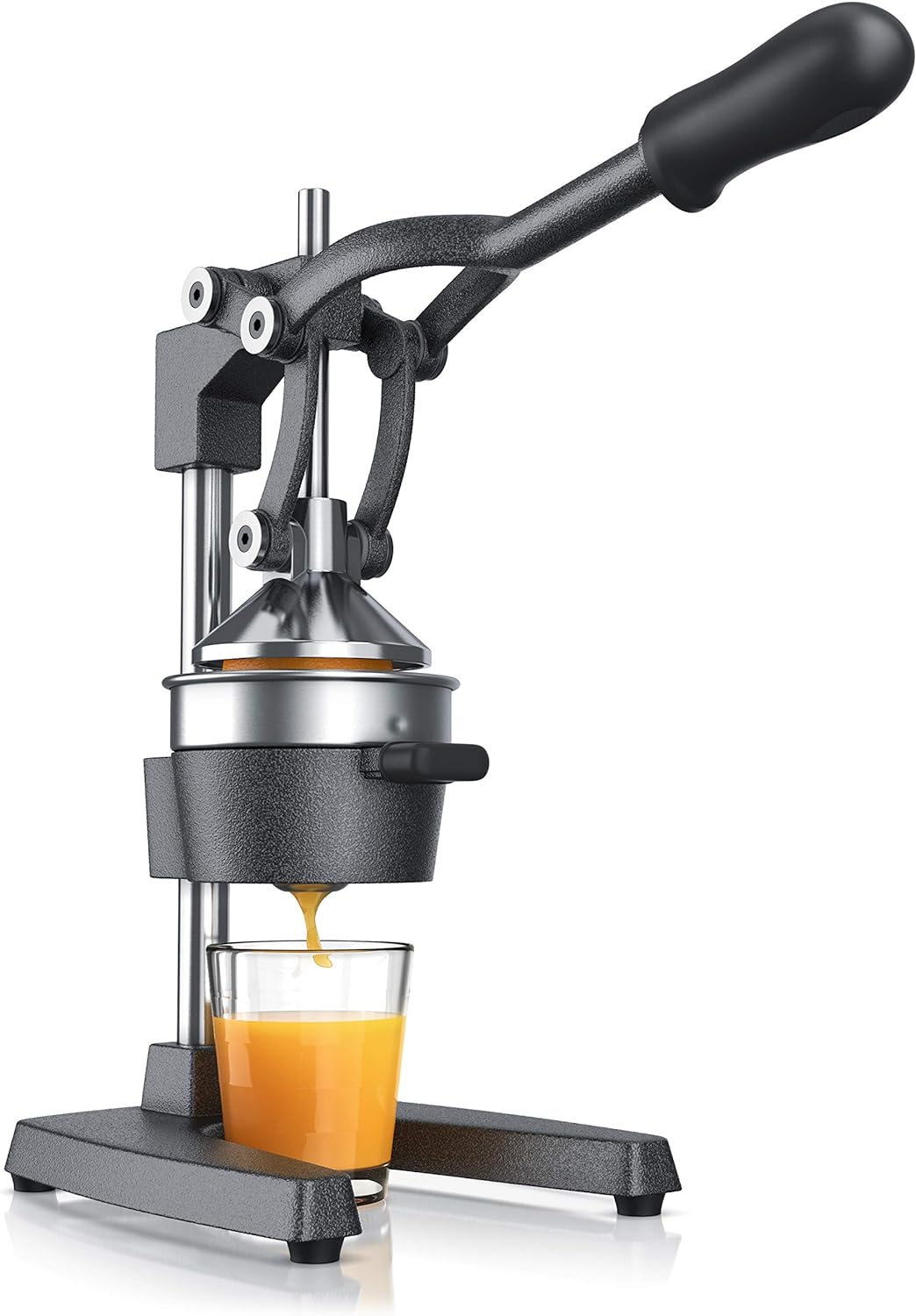 Arendo - Saftpresse - Handentsafter Edelstahl - mechanischer Entsafter – Orangenpresse Zitruspresse
